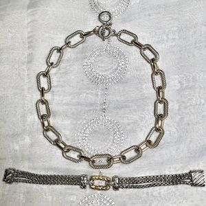 Cable link necklace & bracelet